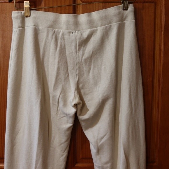 BCBG MAXAZRIA Cream Lounge Pants Drawstring Pants 100% Cotton LG - Picture 6 of 11